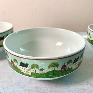 3 Vintage Sakura Warren Kimble Country Life Bowls Brandon House Farmhouse 6"